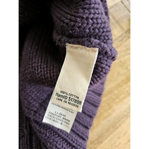 L.L Bean Double L Crewneck Cable-Knit Sweater Women's L Fisherman Heavy - Picture 6 of 10